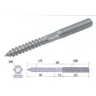 Kombinált csavar M8x80 cink fehér