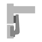 HETTICH 77708 Intermat 9936 pro slepý úhel vložený TH52 vrut