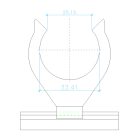 HETTICH 73481 Korrekt alapzati láb rögzítő horonyba