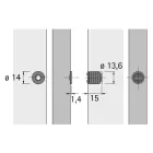 HETTICH 13158 mágnes M73/GP9 4kg barna