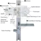 HETTICH 14825 Exakta profil 2 ütközővel 1000 mm
