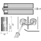 Asztal pánt CI01 átmérő 12x27mm sárgaréz