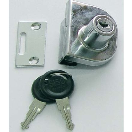 SISO 917 zár két üvegre egyforma kulcs nikkel