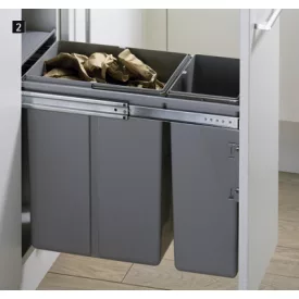 HETTICH 49476 Bin.it Duo I szemeteskosár szürke
