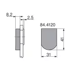BL 84.4120 takarósapka üveg "D" matt ni