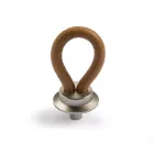 HETTICH 9113691 fogantyú Filaga d32 mm világosbarna bőr/matt nikkel