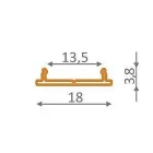 StrongLumio rögzítő profil Fix LED profilokhoz 2000mm