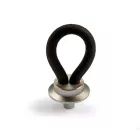 HETTICH 9113694 gomb Filaga d20 mm fekete bőr/matt nikkel