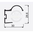 SEVROLL 05546 Factor II 18mm fogantyú profil 2,7m ezüst