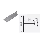 SEVROLL 01710 összekötő profil H04/18 3m ezüst