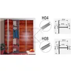 SEVROLL 01710 összekötő profil H04/18 3m ezüst