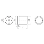 Bútorláb 709R magasság 120mm szürke RAL9006
