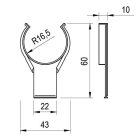 StrongLegs állítható bútorláb AP002, alAPrögzítő rácsúsztatható