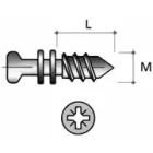 Csap polc excenterhez TI01 Euro 6x12mm