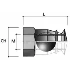 Beütő tipli BU12-M6x12mm sárgaréz