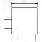 TULIP Gola külső sarok J ajtó profilhoz eloxált alumínium