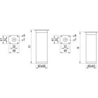 StrongLegs bútor láb FA009, 150Rmm, króm fényes