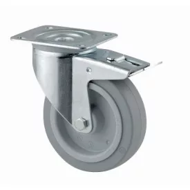  TENTE Forgó kerék 3477 fék, gumi futófelülettel, átmérő 100 mm