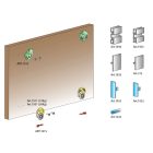 TERNO Dama vasalat szett ráütődő fa ajtóra 30kg