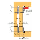 TERNO Dama vasalat szett közézáródó fa ajtóra csillapítással belső 30kg