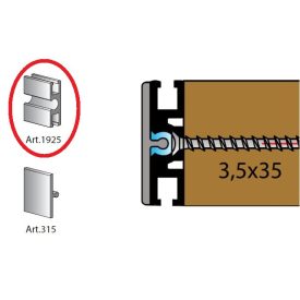   TERNO Dama vezető profil ráütődő ajtóhoz 1925/A elox 3m