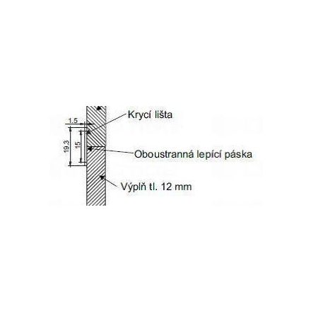 IC-takaró profil öntapadó 3m pezsgő