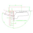 HETTICH 9071210 Sensys 8645i 110° TH53 közézáródó SiSy