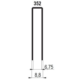 Tűzőkapocs 352/25mm típus 92 (H) cink, 4000 db