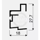 SEVROLL 04552 Faworyt II fogantyú profil 16/18mm 2,7m ezüst