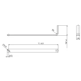 LEHMANN Zár rúd 292 irattartóhoz 762 mm