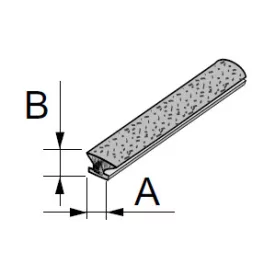 SEVROLL támfalas kefe becsúsztatható 4,8x6mm