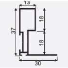 SEVROLL 03146 Optima 18 fogantyú profil 2,4m ezüst