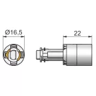 LEHMANN henger hosszabbító 22mm (180° P4 16,5mm)