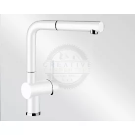   BLANCO 516692 Csaptelep Linus-s fehér kihúzható zuhany Silgranit-look