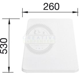 BLANCO 217611 kiegészítők fehér vágódeszka 530x260x17