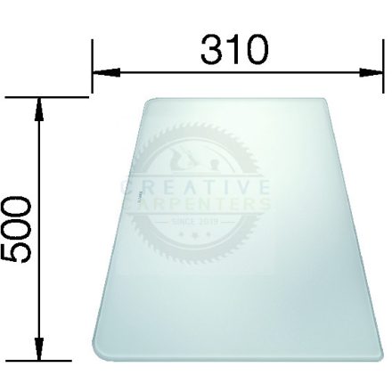 BLANCO 224510 Tartozék vágó/takaró üveglap fehér Alaros