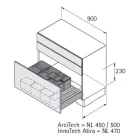 HETTICH 9132350 szemeteskosár Bin.it Flex 900 mm 12+