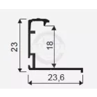 SEVROLL 01598 Slim Line II keret profil 18mm 2,7m ezüst