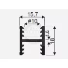 SEVROLL 01617 összekötő profil H10 Decor 3m ezüst