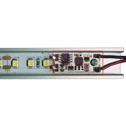 LED kapcsoló/fényerő szabályozó profilba 12/24V sárga LED kijelző