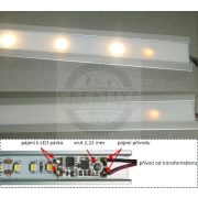LED kapcsoló/fényerő szabályozó profilba 12/24V sárga LED kijelző