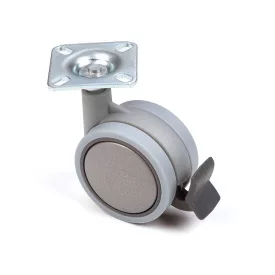 StrongCastors Kerék 60 mm puha futófelülettel és fékkel