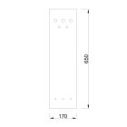 MILADESIGN asztallábazat betét G3 ST221/3R ezüst