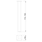 MILADESIGN asztalláb G5 ST722 antracit