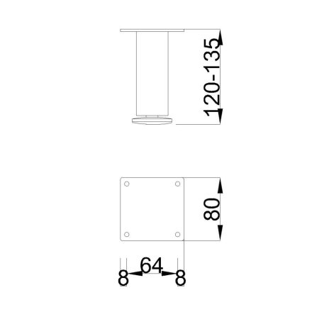 MILADESIGN bútorláb G5 ST402/12 fehér