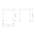 MILADESIGN lábazat G6 ST517/70 ezüst