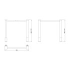 MILADESIGN lábazat G6 ST611/80 ezüst