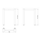 MILADESIGN lábazat G6 ST622/60 ezüst