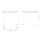 MILADESIGN lábazat G6 ST626/80 ezüst