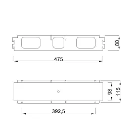 MILADESIGN összek.elem G7 ST957/12 fekete